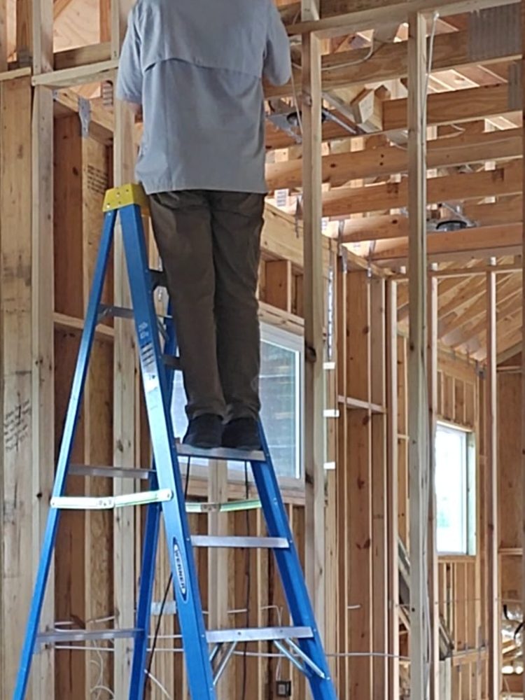 New-construction pre-wire on site